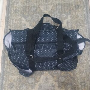 Thirty-One Black Polka Dot Duffel Bag